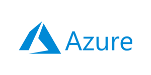 Blue logo of Microsoft Azure.