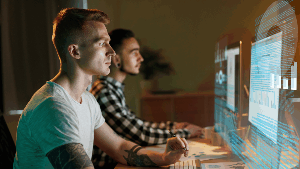 Printix Update Versie 2025.2 afbeelding - man aan het typen op computer