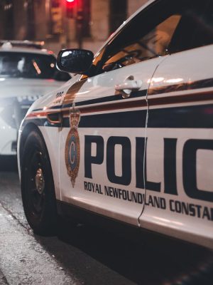 Photo of police cars in the street