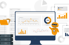 Computerbildschirm mit automatisierten Prozessen