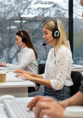 colleagues-working-together-call-center-office-with-coffee 1